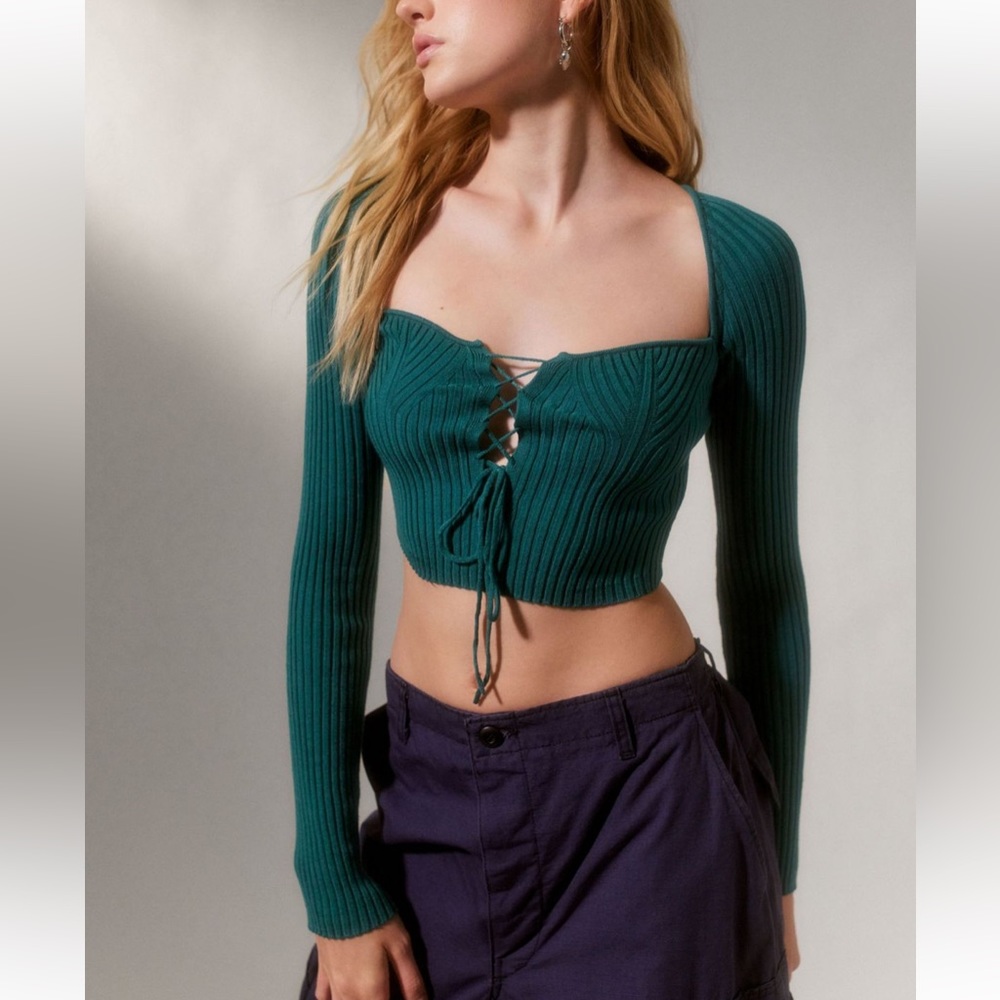Elianna Lace-Up Sweater